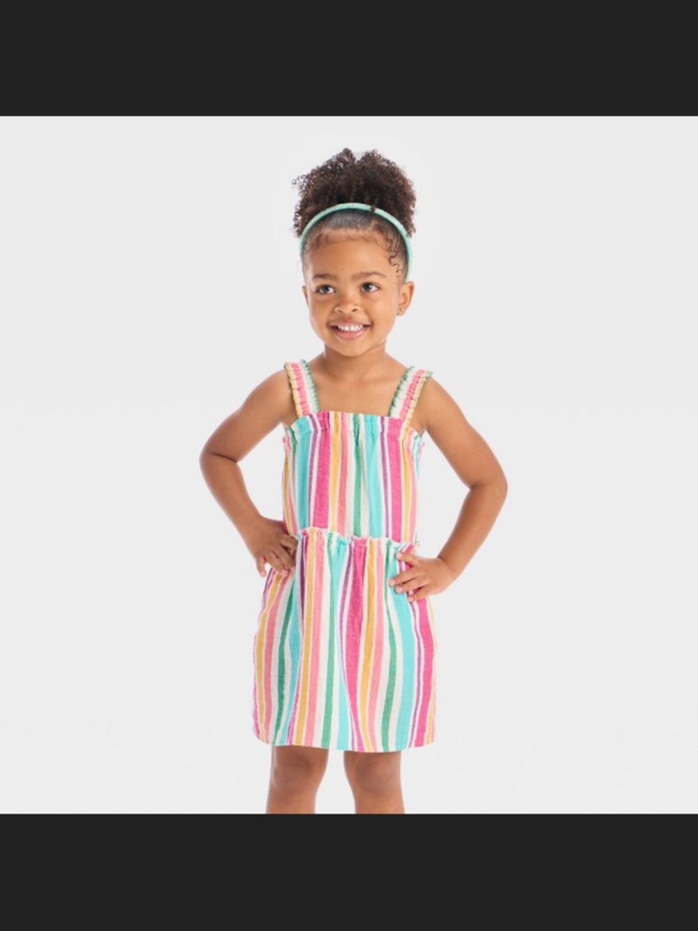 Cat & Jack Baby Striped Ruffle Sundress Size 12M